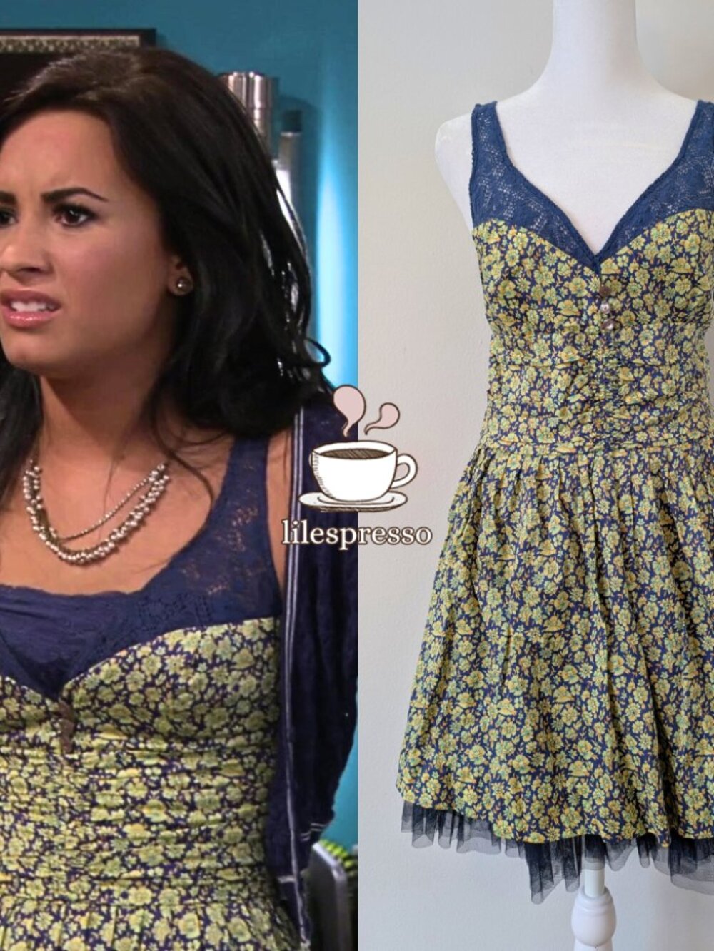 free people ditsy floral dress ASO sonny with a chance & ashley tisdale (6)